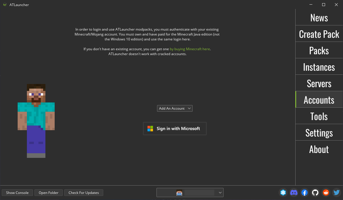 Microsoft login screen
