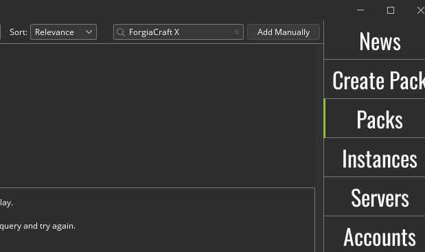 Search ForgiaCraft X